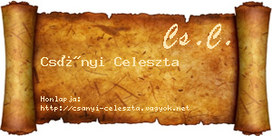 Csányi Celeszta névjegykártya